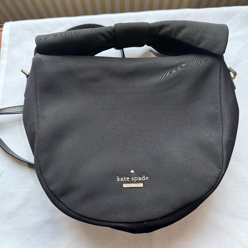 Kate Spade Black Nylon Haring Lane Jeny Bow Handle/Crossbody Bag